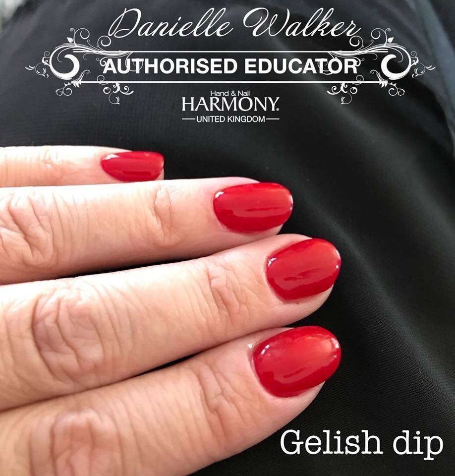 Hot rod red Gelish dip - great for those requiring a tougher natural overlay than gel polish. £25. 
Alternatively a 1 day training course for existing nail techs ask for prices and details.