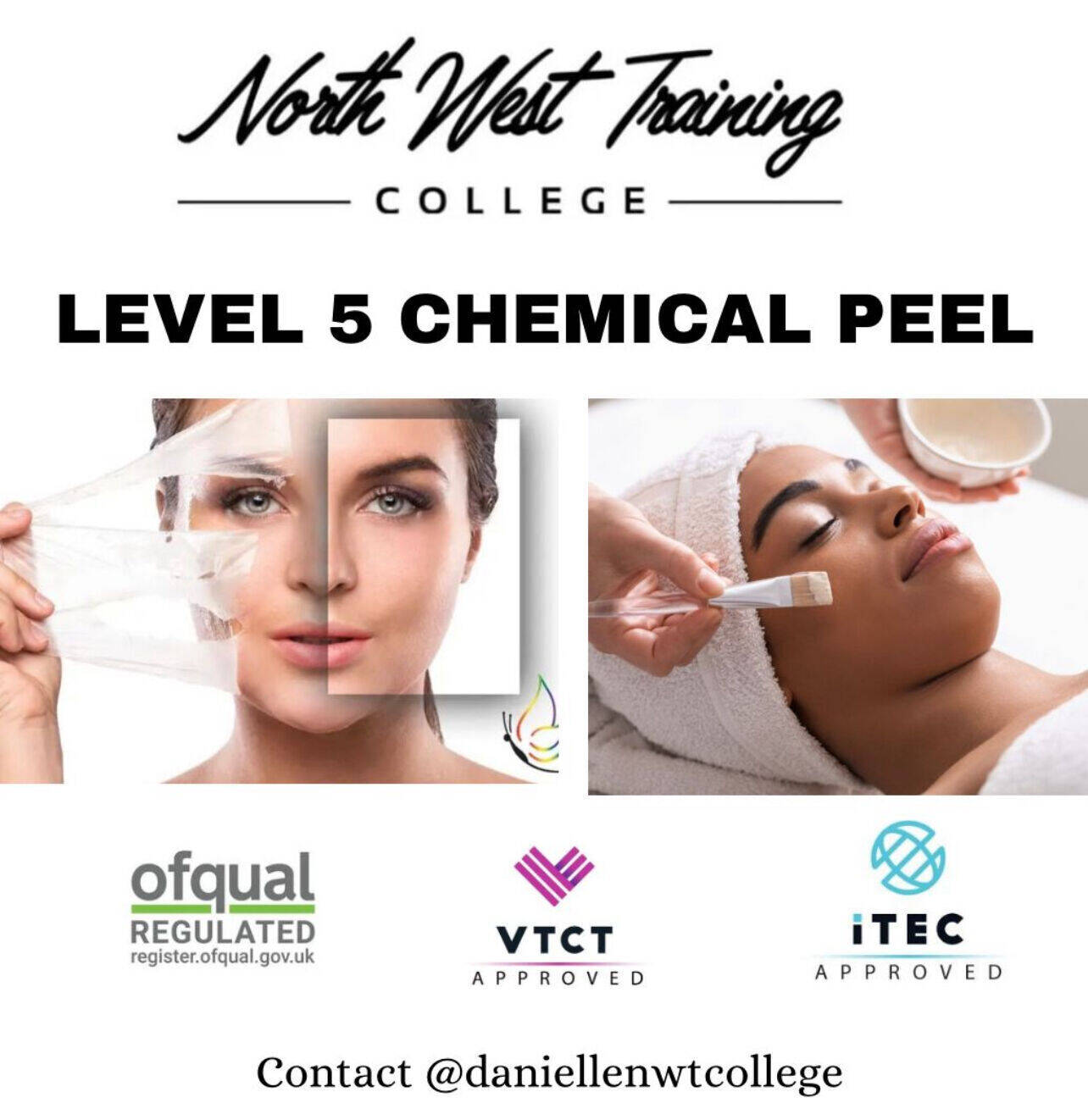 VTCT Level 5 Chemical Peel 16th January £1400  deposit 