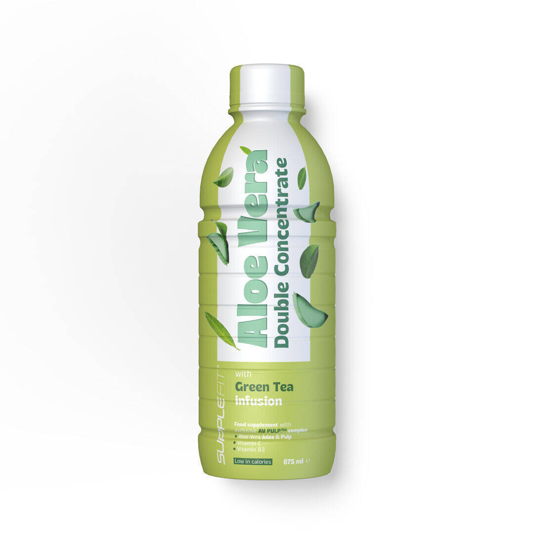  ALOE VERA jus et pulpe avec Thé Vert - 675 ml Avec complexe exclusif AV PULP™